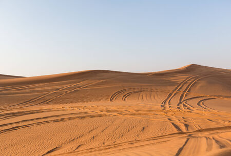 Desert in the United Arab Emirates before sunsetの写真素材