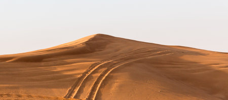 Desert in the United Arab Emirates before sunsetの写真素材
