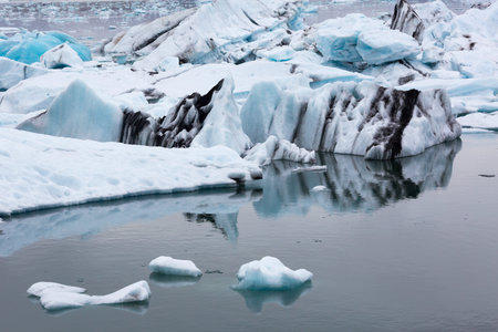 Icebergs in the glacier lagoon in Iceland Ðkulsarlon