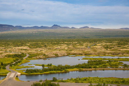 Thingvellir National Park rift valley. Iceland.の写真素材