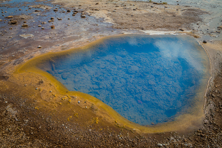 Geothermally active valley of Haukadalurの写真素材