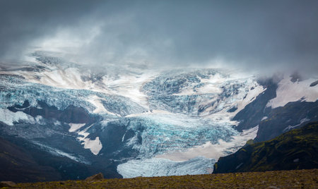 Panorama Mountain National Park Tosmork. Iceland.