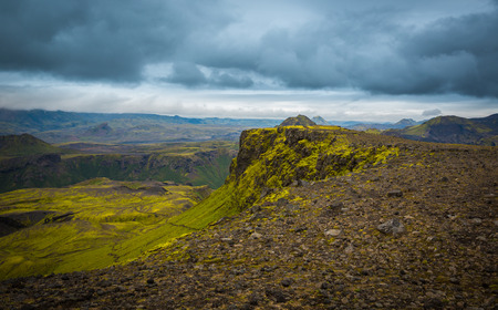 Panorama Mountain National Park Tosmork. Iceland.の写真素材