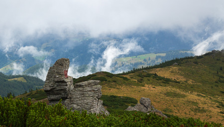 Hutsul Alps. Ukraine border area with Moldovaの写真素材