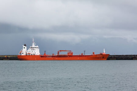 REYKJAVIK, ICELAND-JULY 25: Old harbor 25, 2013 in Reykjavik, Iceland. Harbor in the capital in which they live most of the country's population.のeditorial素材