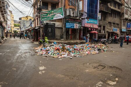 Trash in Kathmandu. The captial city of Nepalのeditorial素材