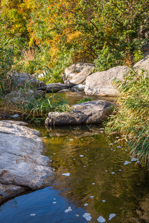 Aktovsky canyon in the fall. South of Ukraine.の写真素材