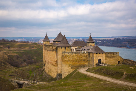 Khotyn Fortress on the banks of the Dniester River in Ukraine