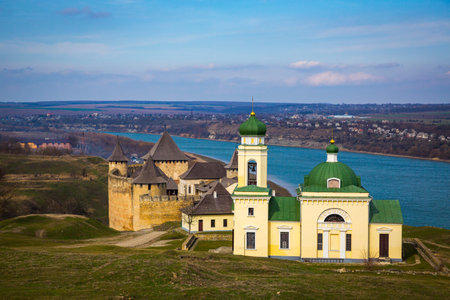 Khotyn Fortress on the banks of the Dniester River in Ukraine
