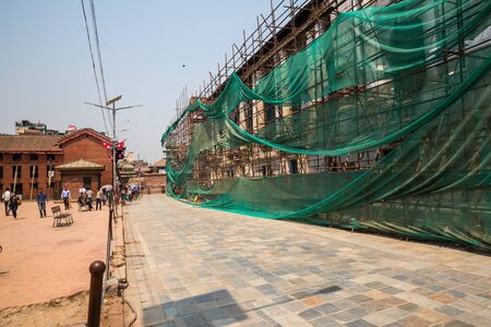 KATHMANDU, NEPAL-APRIL 25: Street of Kathmandu 25, 2016 in Kathmandu, Nepal. Street view of capital city of Napalのeditorial素材