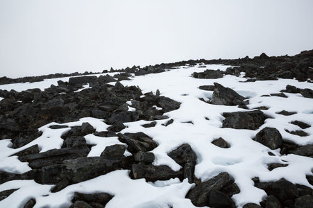 The landscape of the Norwegian national park Jotunheimenの写真素材