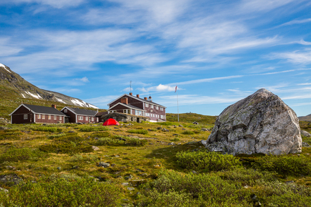The landscape of the Norwegian national park Jotunheimenの写真素材