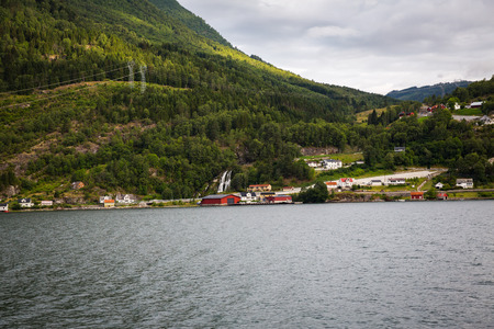 Panoramma of Sognefjord in the summerの写真素材