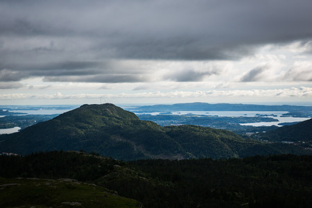 The landscape of the top of Ulrikenの写真素材