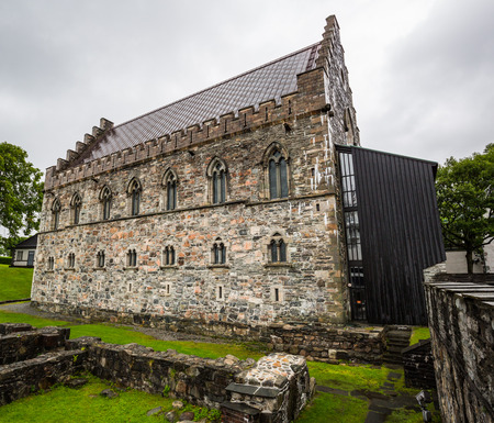 Medieval fortress located in Bergenのeditorial素材