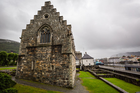 Medieval fortress located in Bergenのeditorial素材