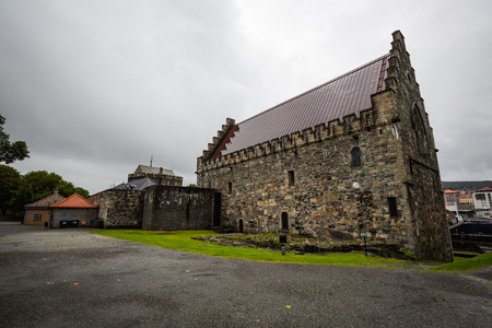 Medieval fortress located in Bergenのeditorial素材