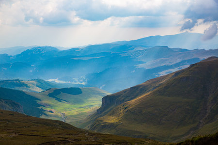 Summer panorama of Montenegrin mountain range