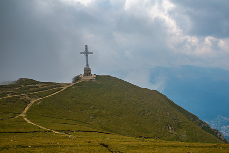 Summer panorama of Montenegrin mountain rangeの写真素材