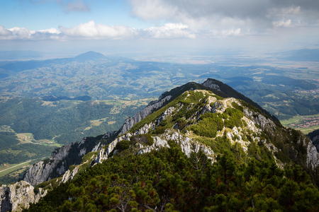 Summer panorama of Montenegrin mountain rangeの写真素材