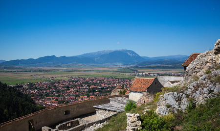 Romanian Rasnov Fortress at the summerのeditorial素材