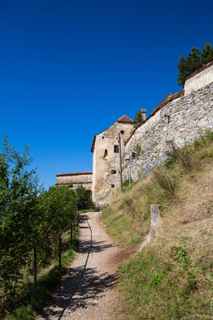 Romanian Rasnov Fortress at the summerのeditorial素材