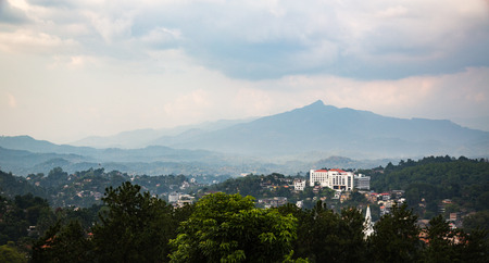 Panorama of the Kandy city on Sri Lankaの写真素材
