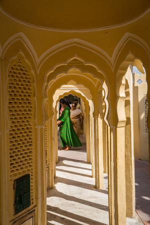 JAIPUR, INDIA-MARCH 3: Hawa Mahal on March 3, 2018 in Jaipur, India. Hawa Mahal palaceのeditorial素材