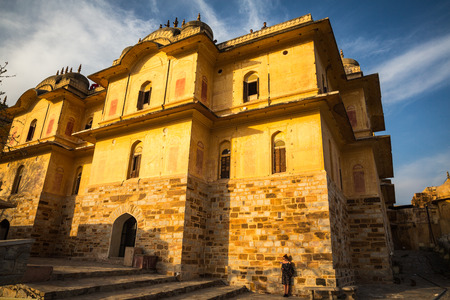 JAIPUR, INDIA-MARCH 4: Amer fort on March 4, 2018 in Jaipur, India. Amer fort on Holiのeditorial素材