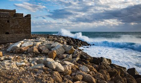 Coast of cyprus in winterの写真素材