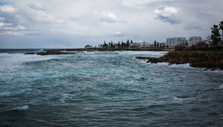 Coast of cyprus in winterの写真素材