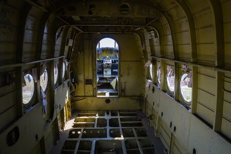 Cemetery of military aircraft in eastern Ukraineの写真素材