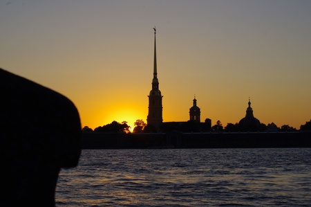 Beautiful white nights in Saint-Petersburg の写真素材