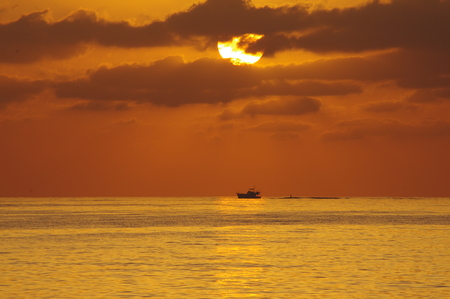 Sunrise on the Mediterraneanの写真素材