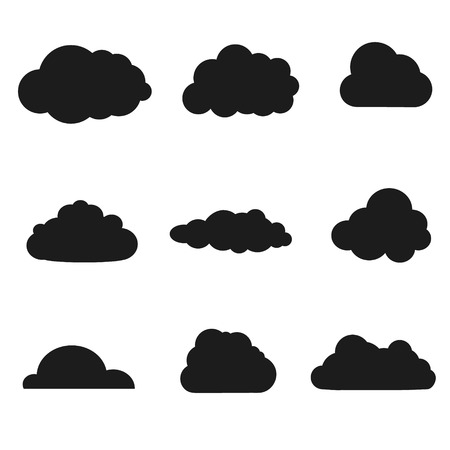 Vector illustration of clouds collectionのイラスト素材