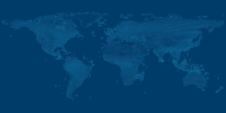 map of the world on dark blue  background vector Eps10 illustrationのイラスト素材