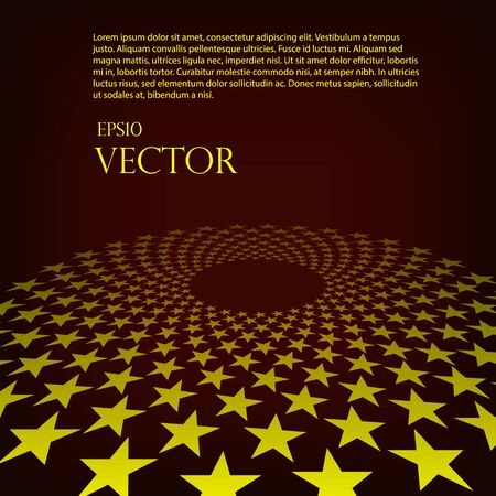 Abstract dotted  vintage background with swirly round of starsのイラスト素材