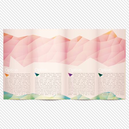 Template light vector design for  brochure with blue polygonal grid, place for photos, colorful polygons.のイラスト素材