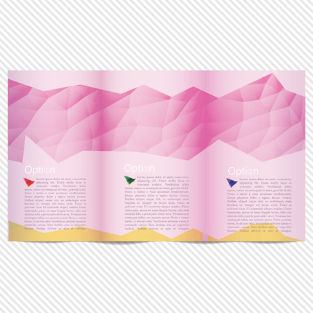 Template light vector design for  brochure with blue polygonal grid, place for photos, colorful polygons.のイラスト素材