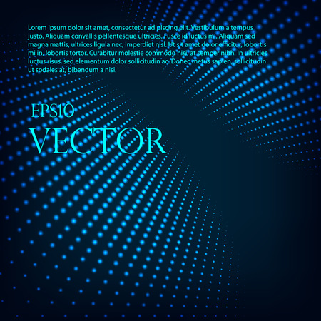 Virtual tecnology vector background with glowing halftone dots Eps 10.のイラスト素材