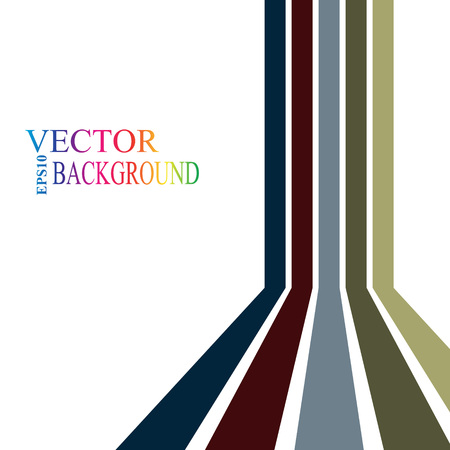 Colorful stripes with 3 d dimensional effect  isolated on white.のイラスト素材
