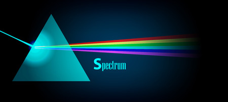 Physics Prism light spectrum eps 10 vector illustrationのイラスト素材