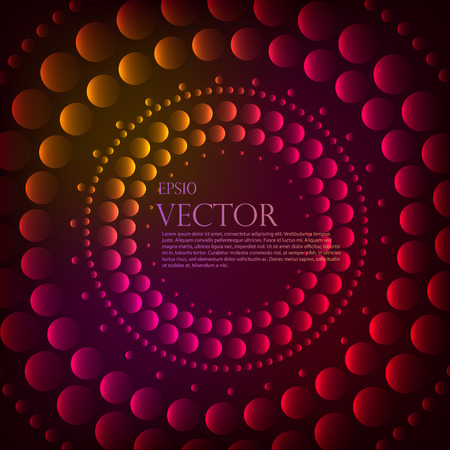Abstract pattern of red graduated turquoise shiny dots or circlesのイラスト素材