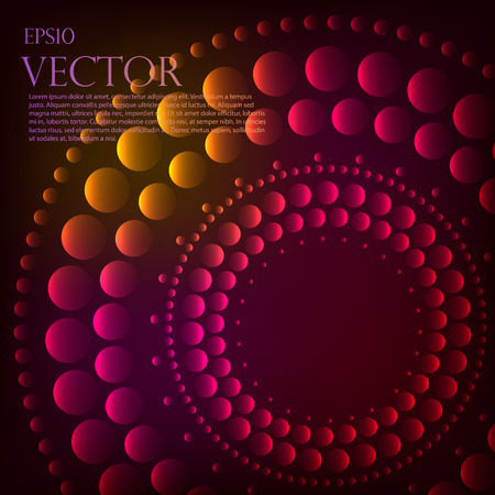 Abstract pattern of red graduated turquoise shiny dots or circlesのイラスト素材
