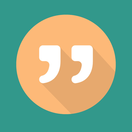 Quote vector icon isolated  on colorful background.のイラスト素材