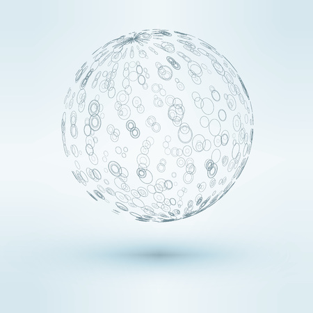 3D vector illustration of sphere  eps 10 vector illustrationのイラスト素材