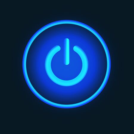 Blue neon vector button vector illustration eps 10 vector illustrationのイラスト素材