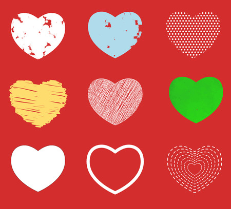 Vector hearts set.  vector illustration image eps 10 vector illustrationのイラスト素材