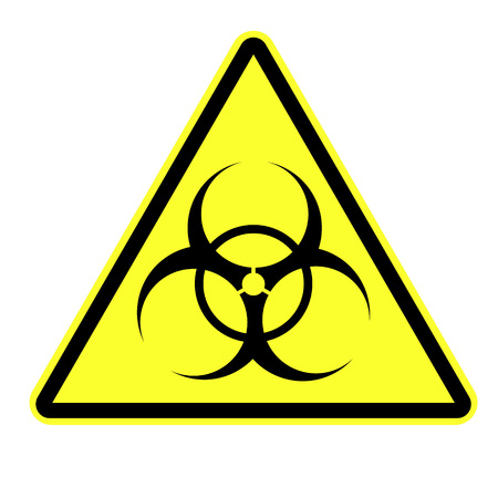 Biohazard symbol vector sign isolated eps 10 vector illustrationのイラスト素材