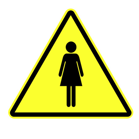 Woman  attention sign eps 10 vector illustrationのイラスト素材